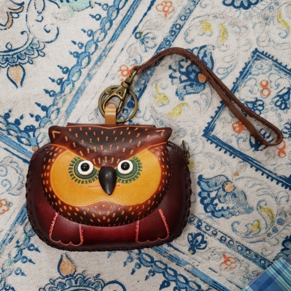Leather wristlet